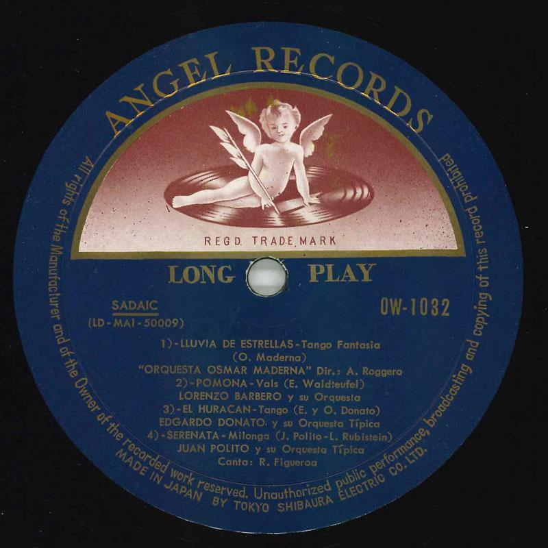 

10inch Record VARIOUS - Quejas De Bandoneon OW1032 ANGEL - Japan Latin Used