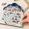 Christmas Puzzle Ornament Advent Calendar Wooden Countdown Home Decor Xmas for Table Mantel Holiday Commemorative Gifts