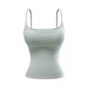 Canotta Calda in Pile da Donna Stile Spicy Girl: Top aderente, elasticizzato, senza maniche con coppe al seno per Autunno/Inverno