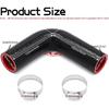 1-1/4 Inch 90 Degree Radiator Hose Rubber Elbow 4-Ply with 1-1/4 Inch 90 Degree
