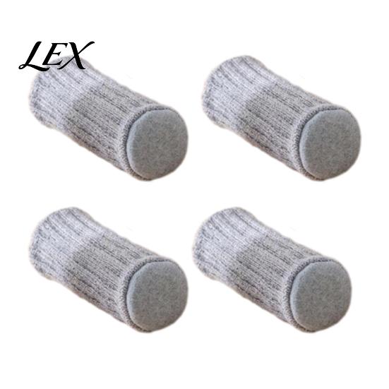 Anti Slip Chair Leg Protectors for Wood Floors Knitted Hardwood Floors, Heavy Duty Furniture Socks with Feet Covers Sewn-in Felt Pads, Anti-Slip