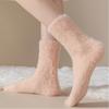 Soft Thickened Winter Socks Keep Warm Mid-Calf Women's Socks Solid Color Short Tube Stockings Winter