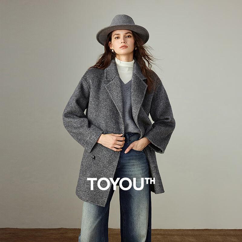 Chuyu Women's 2025 Winter Camel Wool Blend Mid-Length Coat