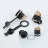5.5x2.1mm/5.5x2.5mm DC Power Female Socket with Dustproof Cap Jack DCPlug Connectors Round Hole Screw Nut Interface DC022 M20