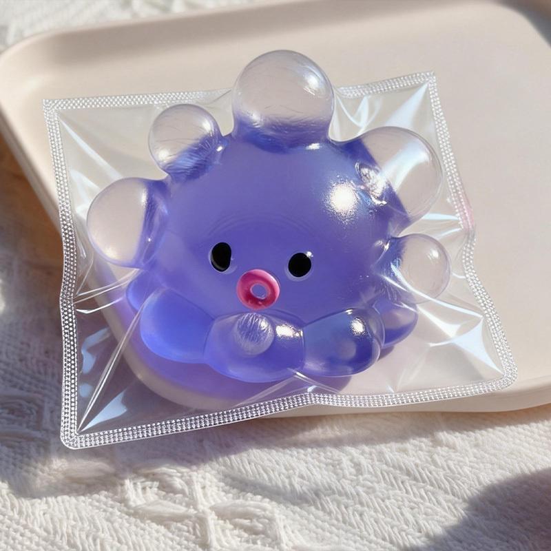 1Pcs Bubble Squid Taba Squishy Toy Muddy Slow Rebound Stress Relief Squeeze Toy for Kids Adults, Perfect for Party