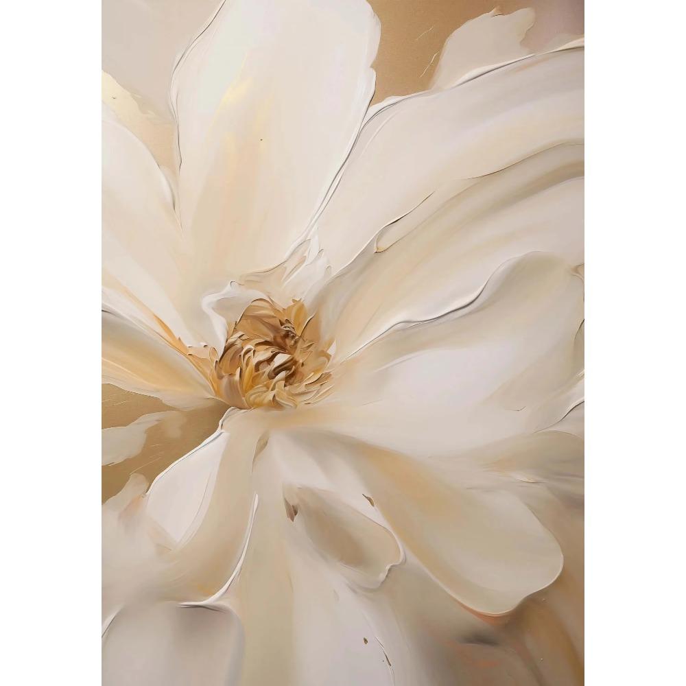 Nordische Mode Weißes Blumenkunst Abstrakt Poster Drucke Leinwand Wandkunst Bild Modern Wohnzimmer Heimdekoration