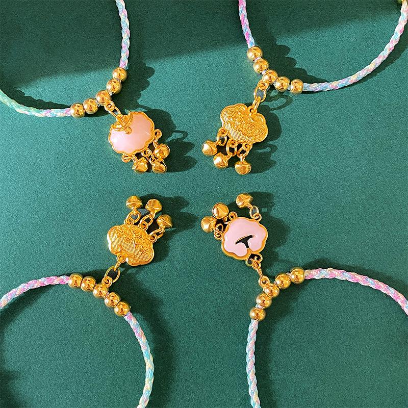 Gewebtes Seil Glückssegen kleiner Fisch Glücksbeutel Anhänger Licht Armband exquisit Nische berühmt ethnischer Stil Nische Temperament vielseitiger Schmuck