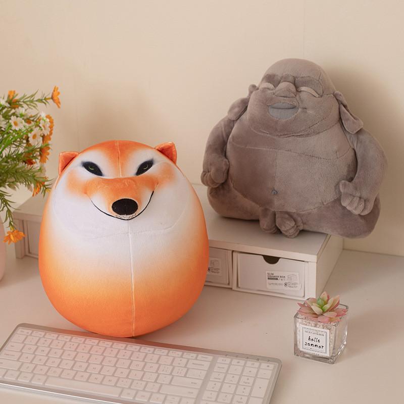 Buddha Dog Creative Head Plush Doll Pillow For Room Decoration Gifts And