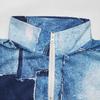 Autumn and Winter Women's Contrasting Color Splicing Sweatshirt Casual Lapel Zipper Long Sleeve Pullover Slim Sweatshirt