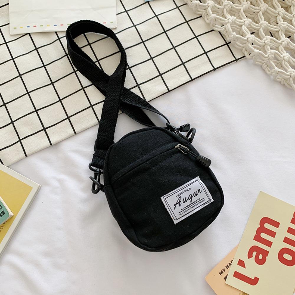 

All-match Canvas Canvas Small Bag Japanse Style Embroidery Women Shoulder Bags Travel Storage Handbags Women Girls чёрный