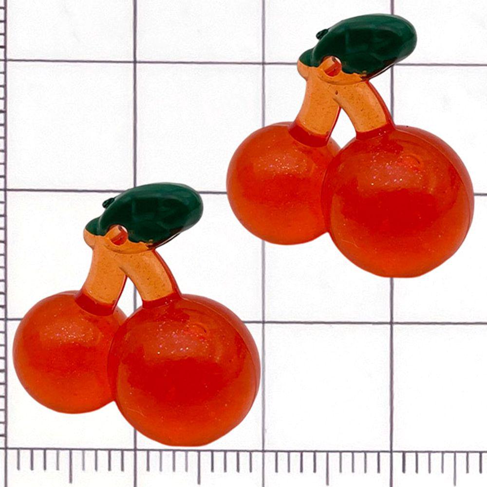 Set of 20 Red Resin 3D Fruit Charms: Strawberries and Apples for DIY Jewelry.