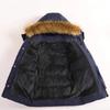 2-8 Jahre Herbst Winter Jungen Jacke Dick Warmhaltendes Futter Plüsch Abnehmbare Kapuze Kapuzenpelzkragen Mantel für Kinder Kinder Oberbekleidung