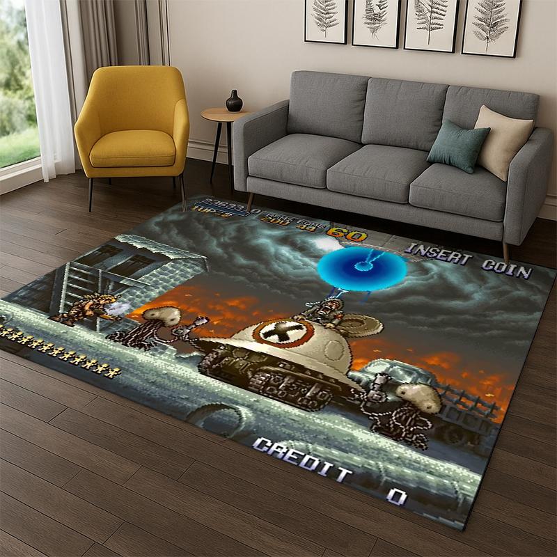

Retro Game Metal Slug Cartoon Carpet Rug for Playroom Bedroom Living Room Sofa Home Decor,kid Game Area Rug Non-slip Floor Mat 40x60cm