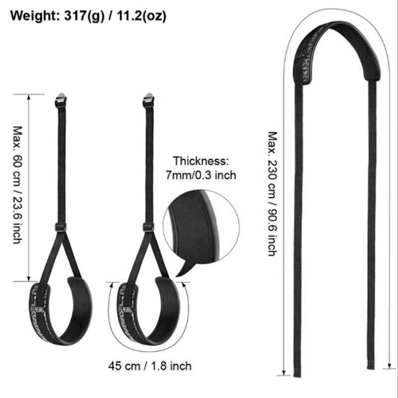 Upgraded Erotic Diamond Pattern Leather Handcuff and Leg Restraint Strap