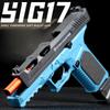 Shell Ejection SIG17 Pistol Decompression Gun Empty Hanging Continuous Soft EVA Bullet Launcher Toy Gun Birthday Gift