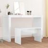 Toilet Stool Glossy White70x35x45cm Engineered Wood