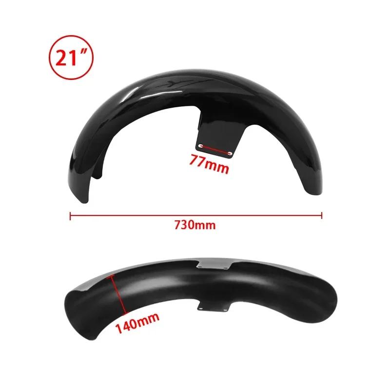 19 21 23 Gloss Black Wrap Front Fender Aftermarket Mudguard For Harley Touring Road King Street Glide Custom Baggers 21 inch