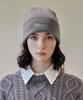 Bajal Chain Logo Natural Beanie Gray