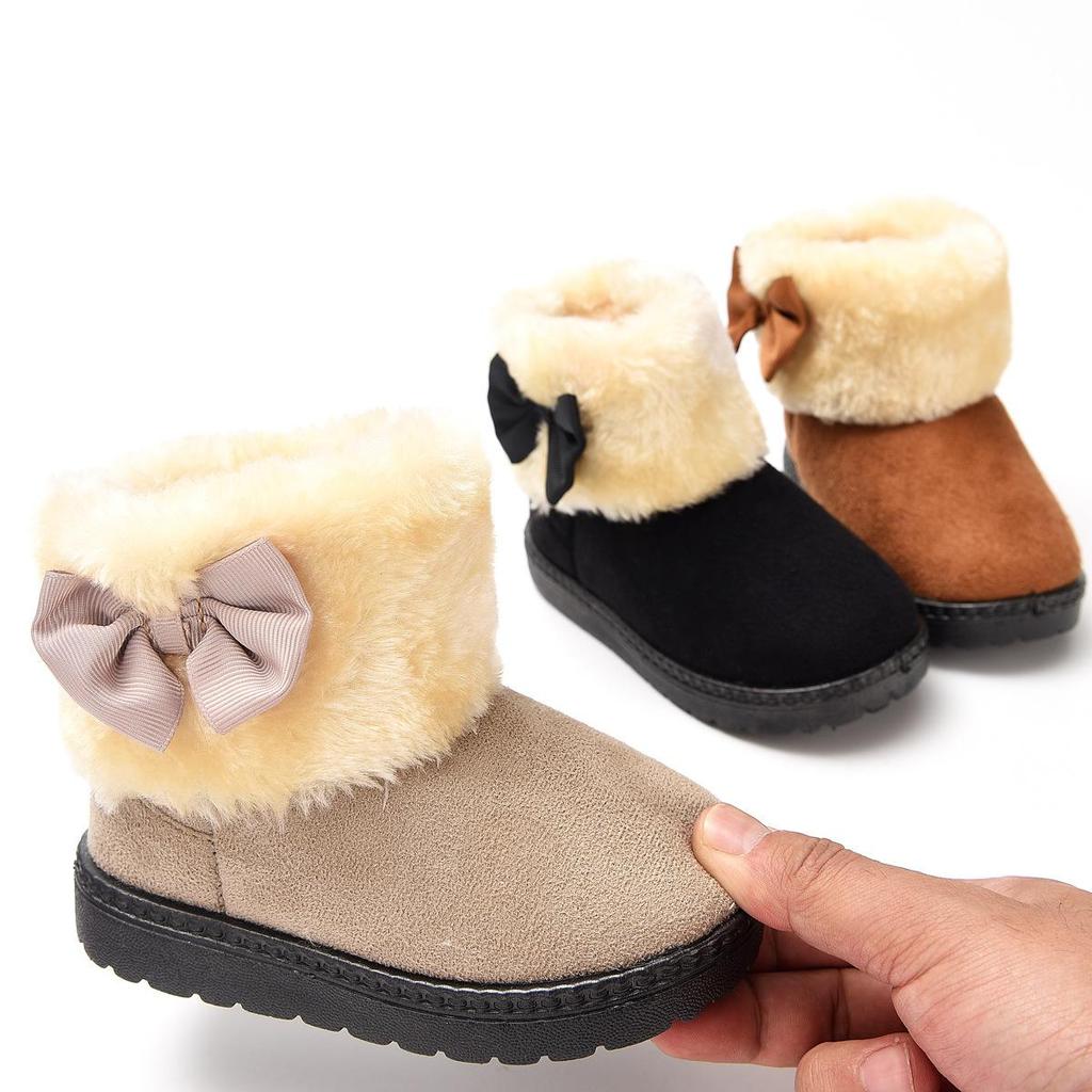 Cross-Border Winter Fleece-Lined Snow Boots for Toddlers and Kids - Thickened, Warm Children's Cotton Boots