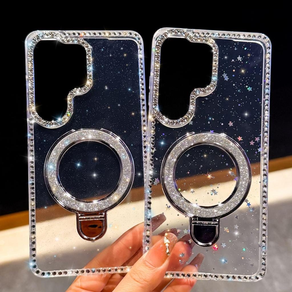 Fulcrum Rhinestone Glitter Holder for Samsung S26 Ultra/S25 Plus Luxury Phone Case A17/A56.