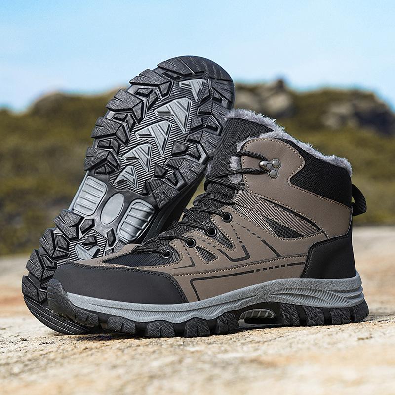 Winter High-top Warm Snow Boots Men's Outdoor Wear-resistant Casual Fashion Large Cotton Shoes Northeast Non-slip Outdoor Boots