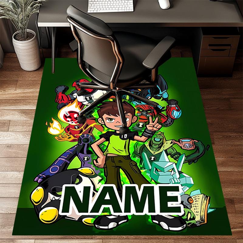 Custom Ben Mat Personalized Name, Polyester Washable Indoor Entryway Rug, Gift for Christmas, Easter, Thanksgiving Day