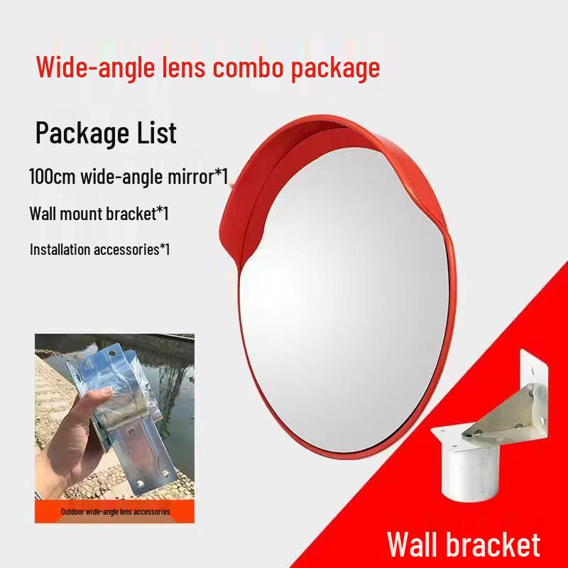 Miroir de circulation grand angle: Miroir Convexe Extérieur/Intérieur pour la Sécurité Routière et l'Antivol, Parfait pour les Coins de Garage