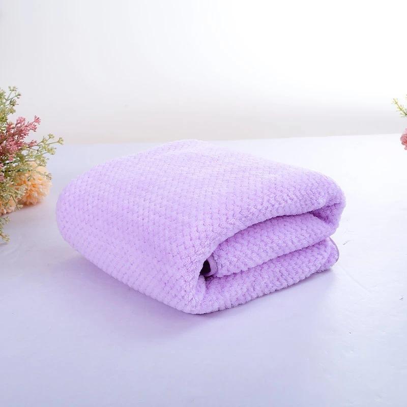 Coral Fleece Quick-drying Gift Beauty Salon Beach Towel Couple Pineapple Grid Towel Bath Towel