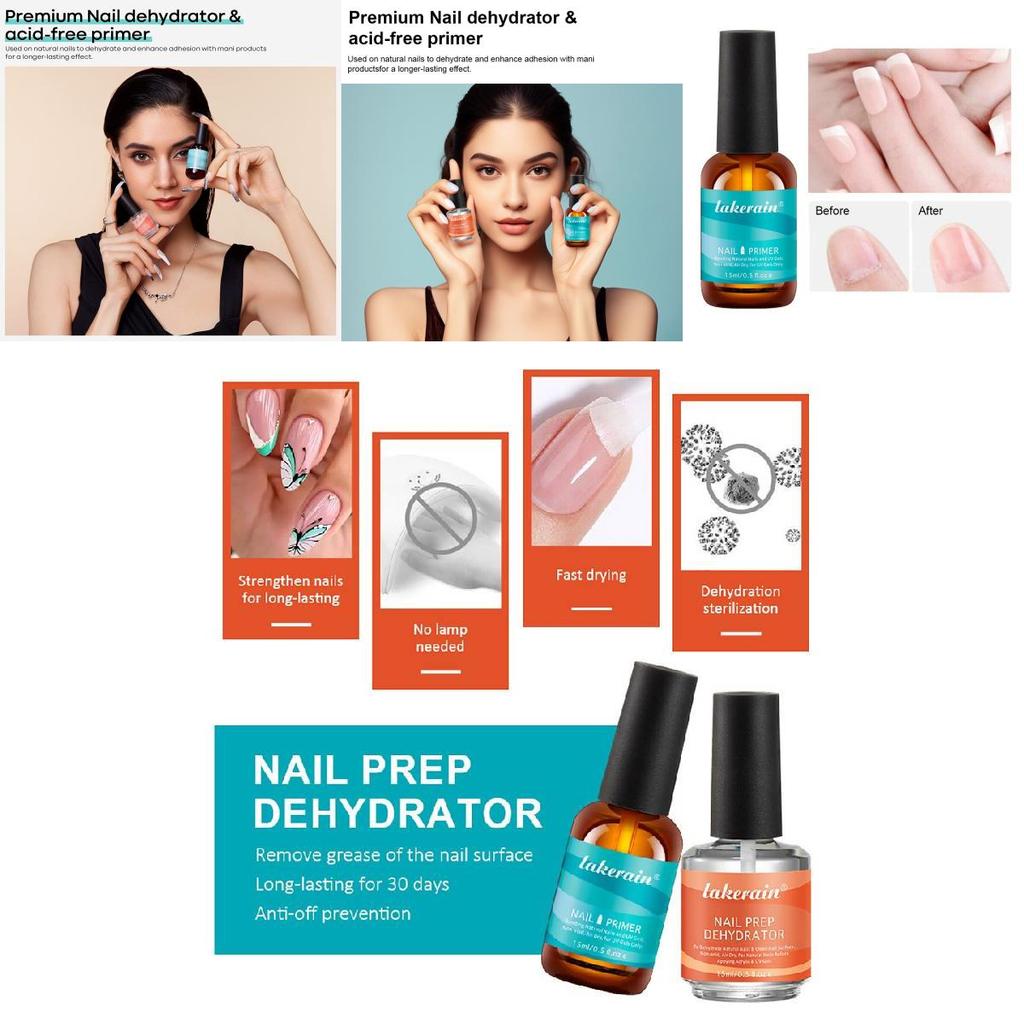 Nagel Primer Set Met Balancerende Oplossing En Lijm Voor Professionele Manicure Verzorging