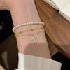 Elegant Double-Layer Socialite Bracelet with Exquisite Micro-Paved Beads for Women