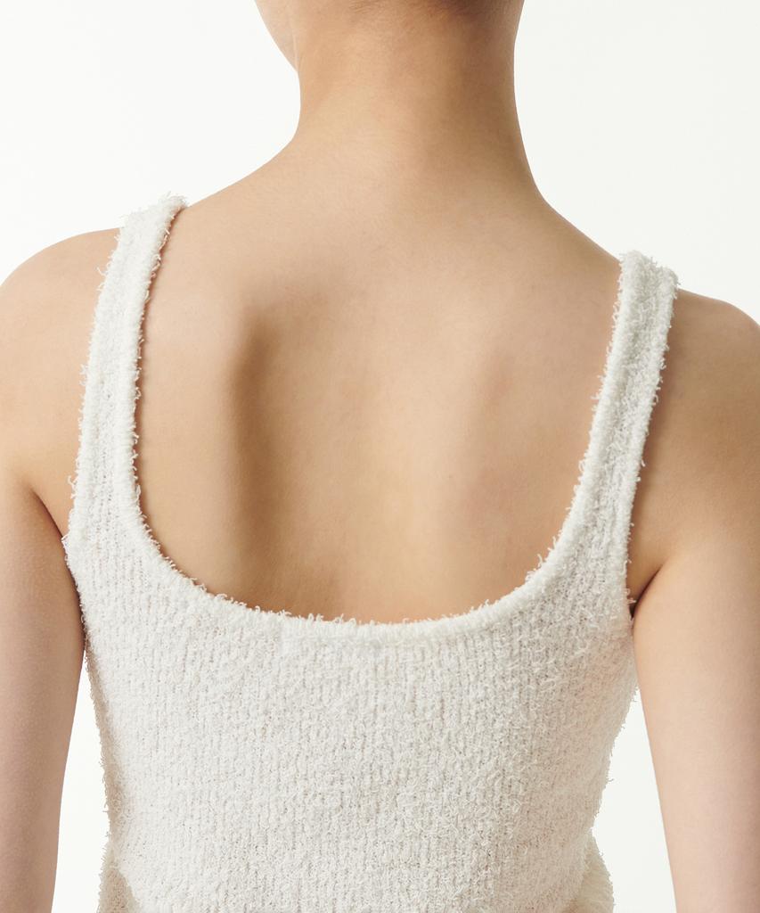 MUSINSA STANDARD WOMAN Women'S Fancy Yarn Ribbed Knit Sleeveless Top [Ivory]