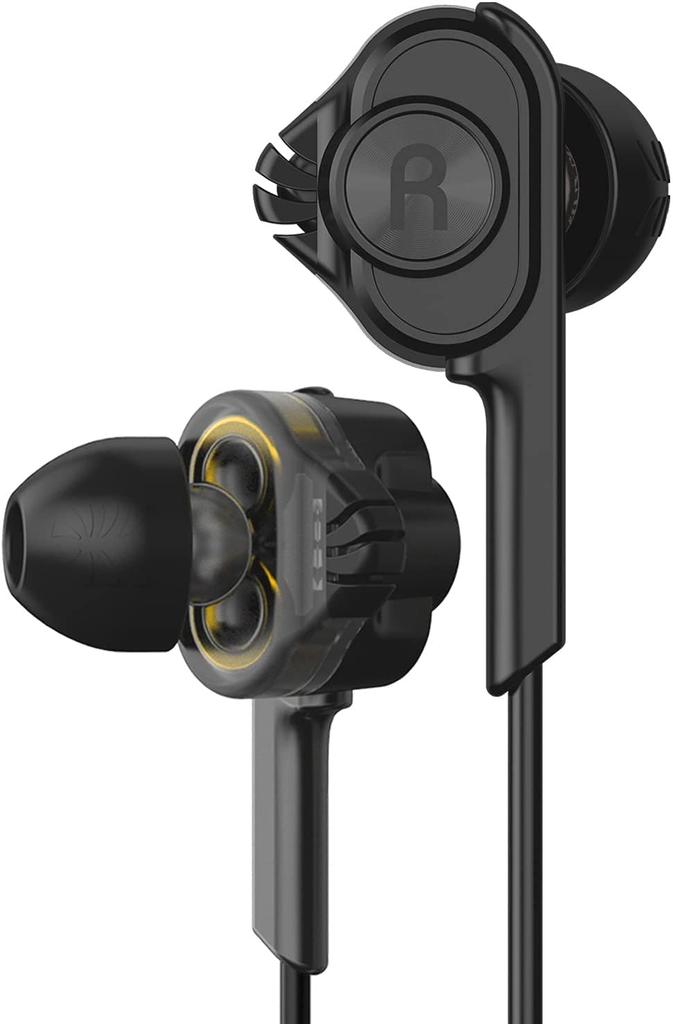ARKARTECH T6 Earphones High Resolution Earphones Canal Earphones Heavy Bass Wired with Microphone Remote Control Callable Volume Adjustment Sound