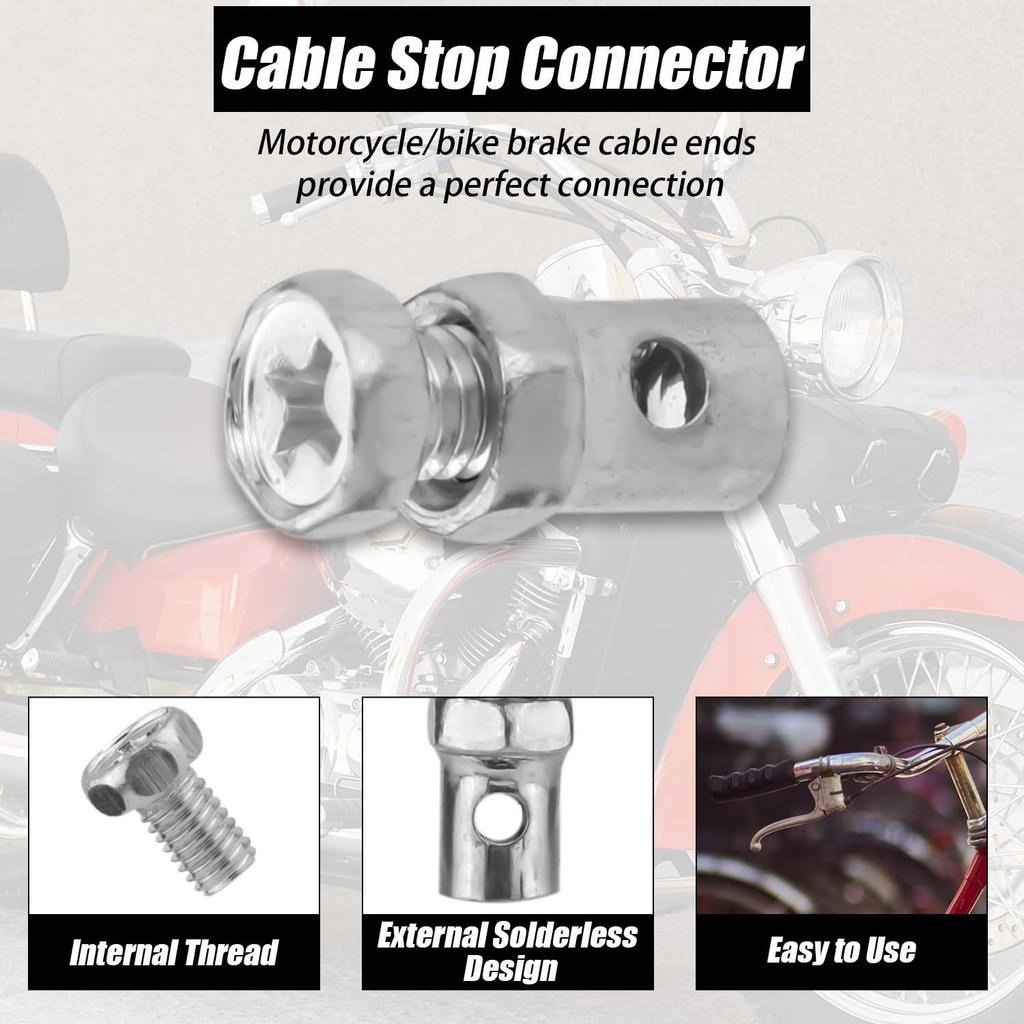 Steel Wire Rope Fixing Buckle Throttle Cable Clamp Solderless Nipple Screw Bolt For Motorcycle Scooter Bike Clutch Line Repair