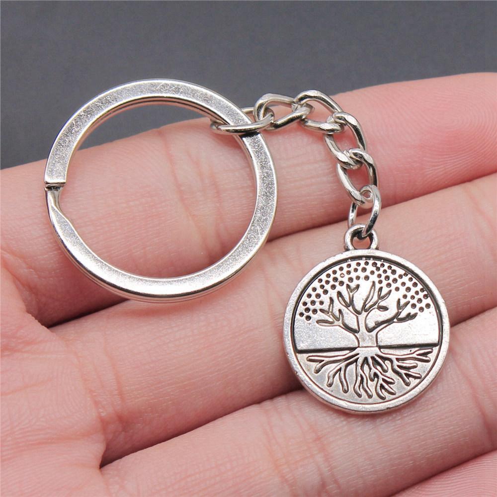 28mm Schlüsselanhänger Lebensbaum Kabbalah Hochzeitsschmuck Zubehör QY054