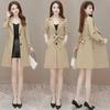 Women's Mid-Length Trench Coat, 2023 Korean Style, Slim Fit, Sizes 25-45, Suitable for Spring & Autumn.