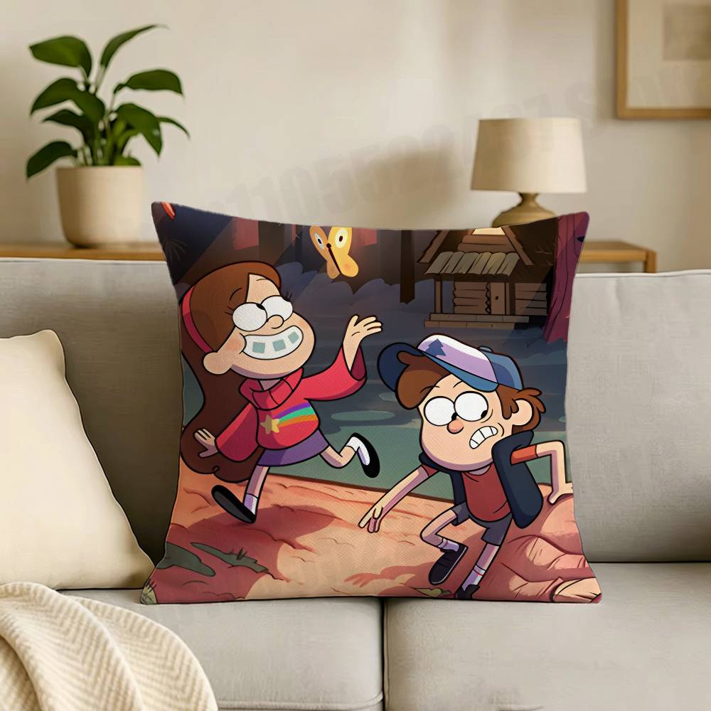 GGravity Süße FFälle Cartoon-Druck Kissenbezug Personalisierter Kissenbezug für Sofa Heimdekoration