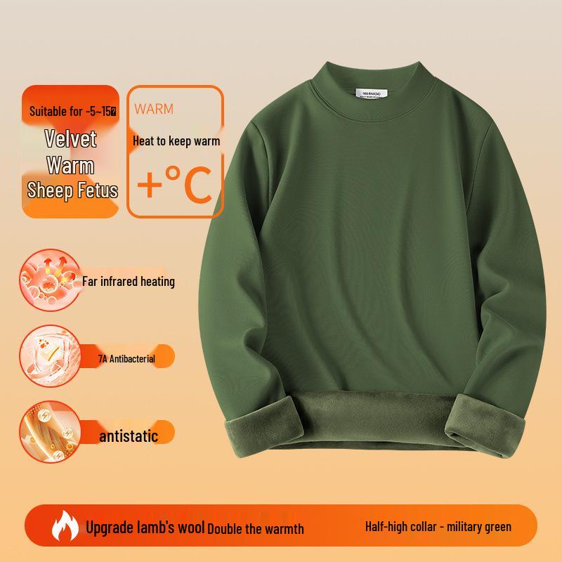 Men's Plush Double-Sided Long-Sleeve Thermal Base Layer Top