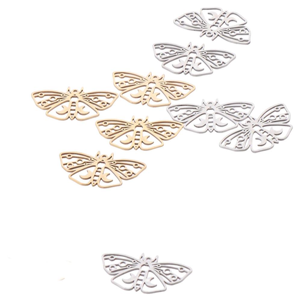 

10 шт. подвески-мотыльки в тибетском стиле серебряные полые серьги из нержавеющей стали для изготовления ювелирных изделий