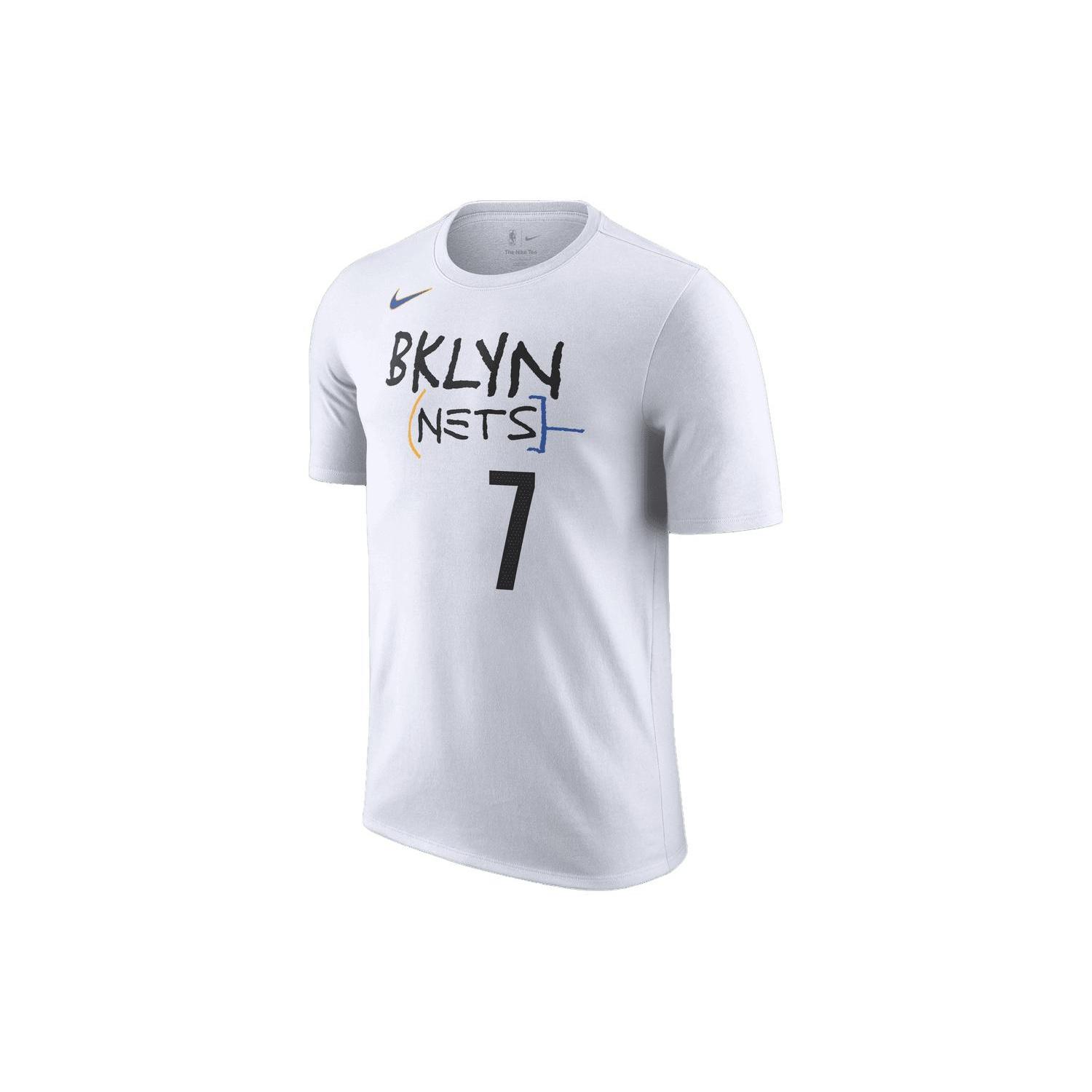 Nike x NBA Brooklyn NETS Kevin Durant T-Shirt  White  Men s DV5975-101 XL