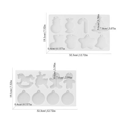 Christmas Snowman Carousel Silicone Mold Silicone Soap Candle Making Mold For Festive Baking Candy Chocolate DIY Crafts