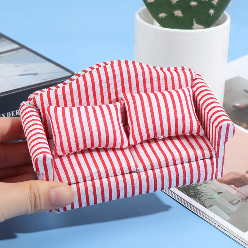 1/12 Miniature Sofa Doll House Furniture Living Room Accessorie For Kids Gift