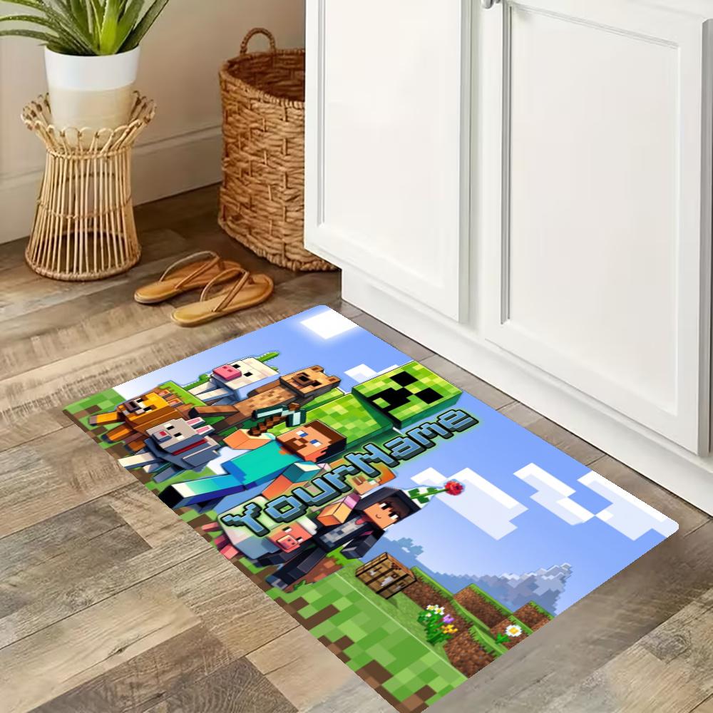 Minecraft Customize Your Name Kitchen Rug Runner Rug Laundry Mat Hallway Entryway The Best Gift Choice