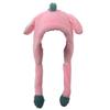 Fall Winter Fashion Cartoon Pink and Green Dinosaur Plush Hat A Cute Hat with Ears That Move When Squeezed Funny Gift for Girl