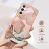 YB IMD Series-16 for Samsung Galaxy A24 4G (162.1 X 77.6 X 8.3mm),IMD 2.0mm Electroplating Marble Pattern Phone Cover