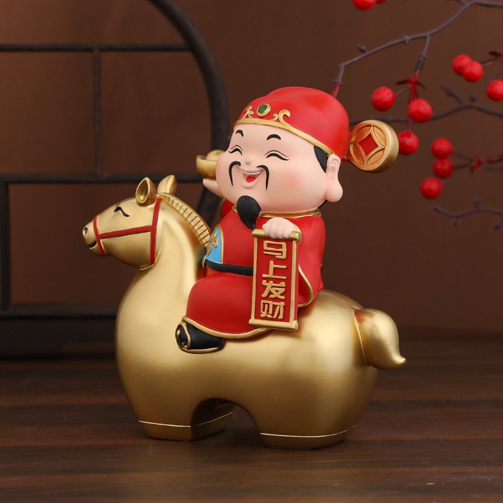 Decorative Ornament Year of The Horse Lucky Treasure God of Wealth Horse Figurines  Living Room
