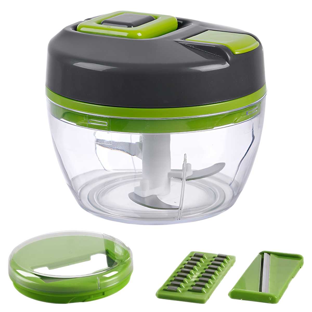Multi functional household 2-in-1 manual garlic puller, vegetable slicer, manual garlic whisk, garlic blender, garlic puller светло-зеленый