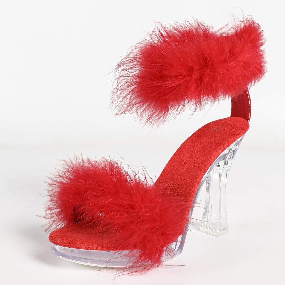 Catwalk Model 12CM Stiletto Platform Sandals Sexy Transparent Summer Party Women Footwear LFD-198711-Q2