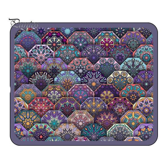 Fast Absorbent Drying Mat Bohemian Dish Mat, Super Diatomaceous Earth Drainer Water Absorption Non-Slip Colorful Ethnic Heat Insulation for