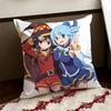 Anime IIsekai QQuartet Cushion Cover Reversible Soft Durable Pillow Cover Home  Car MultiScene Use for Daily Comfort