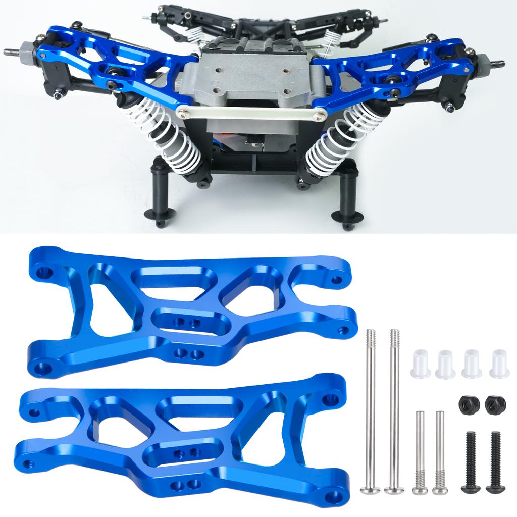 TRINOOD Aluminum Alloy Front Rear Lower Suspension Arms for 1/10 Slash Rustler 4X4 2WD Short RC Course Upgrade Parts